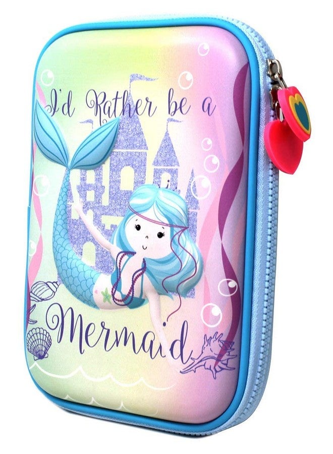 ShopNGift ShopNGift Mermaid Premium Stylish Large Capacity Hardtop EVA Pencil Case Pouch Organizer for Kids - Mermaid - Image 2