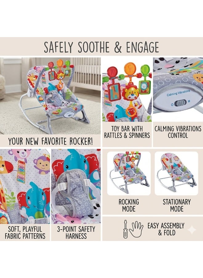 Baby Rocking Chair with Removable Toy Arch, Infant Bouncer - Image 5