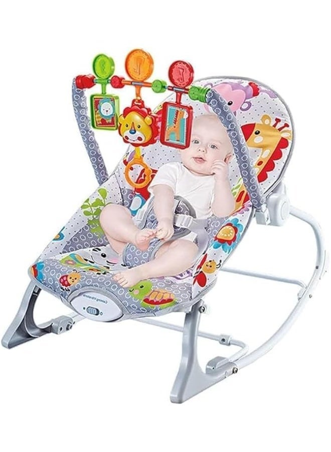 Baby Rocking Chair with Removable Toy Arch, Infant Bouncer - Image 1