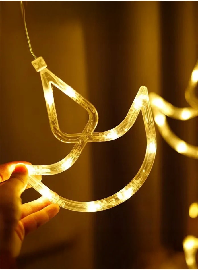 MODI Diwali Diya Curtain String Lights Warm White | LED Decorative Lights for Festival, Party, Balcony & Home Décor | IP44 Waterproof, 8 Modes - Image 5