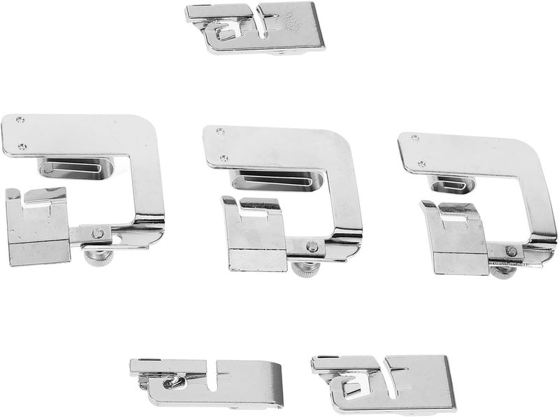 6 Pcs Multi-Function Rolled Hem Presser Feet Set for Home Sewing Machines, Portable Professional Stitching Attachments, Compatible Low Shank Models, for Fabric Edging and Sewing - Image 1
