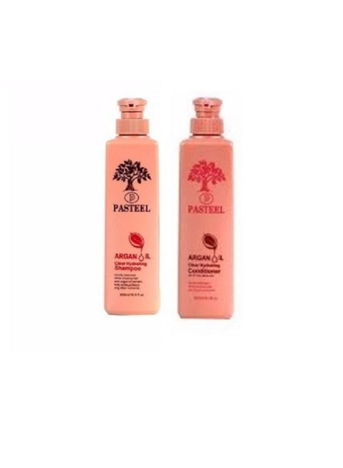 باستيل مجموعة شامبو وبلسم للعناية بالشعر المعالج بزيت الارجان 500 مل - Image 1