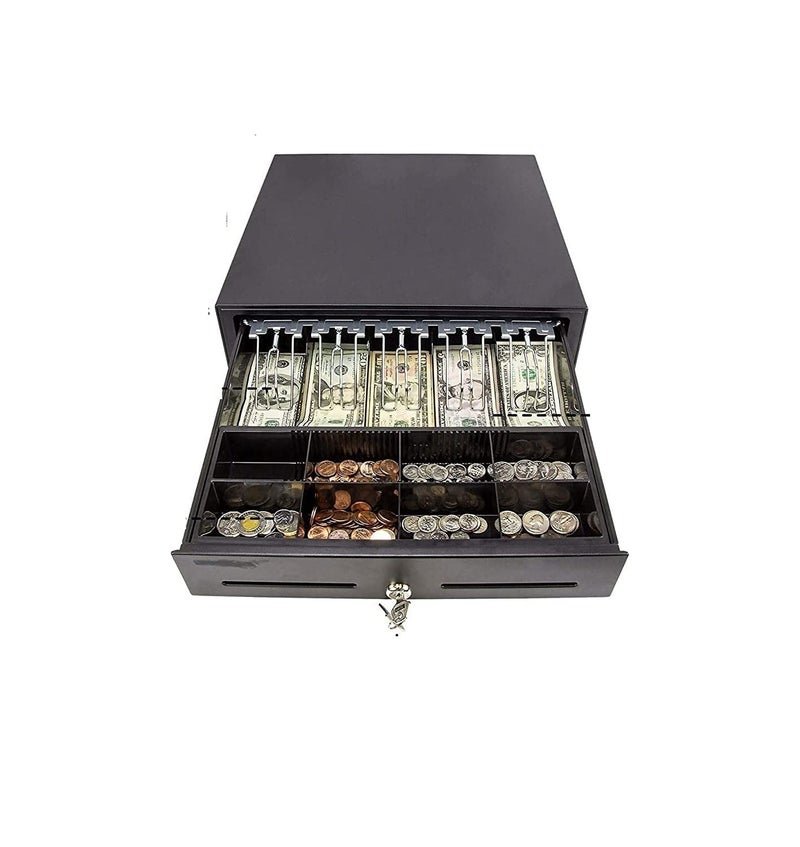 swaggers Metal Cash Drawer 13 Compartment 5 Bills /8 Coins slots (Dimensions 40.5 * 42 * 10) cm!! 1 Year Offsite warranty !! Use For Billing Machine/Counter/Shop | 1 Year Warranty - Image 1