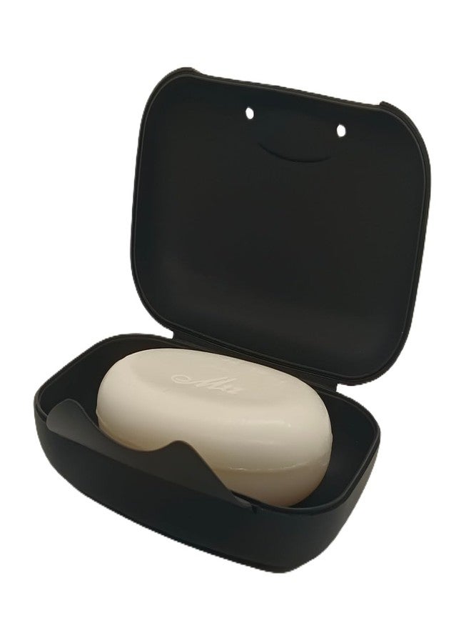 Vonpri Travel Soap Case Soap Dish Bar Holder Container Box for Shower Bathroom Outdoor Trip Gym Camping School Vonpri (Without Bag Dark Black) - Image 1