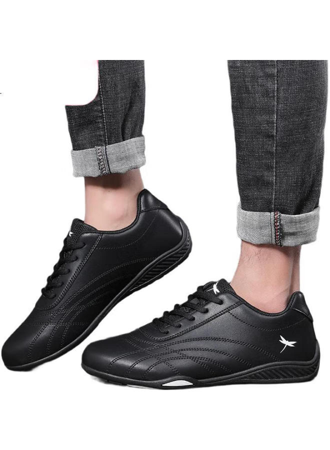 Red Dragonfly Men's Casual Sports Shoes Men's Flat Leather Shoes Men's Small Black Shoes Men C0tt01252 - Image 3