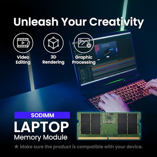 MMOMENT DDR5 SODIMM 16GB 5600Mhz (PC5-44800) Laptop Memory Module Ram (CL46, Non-ECC Unbuffered, 1.1V, 262 Pin) - Image 2