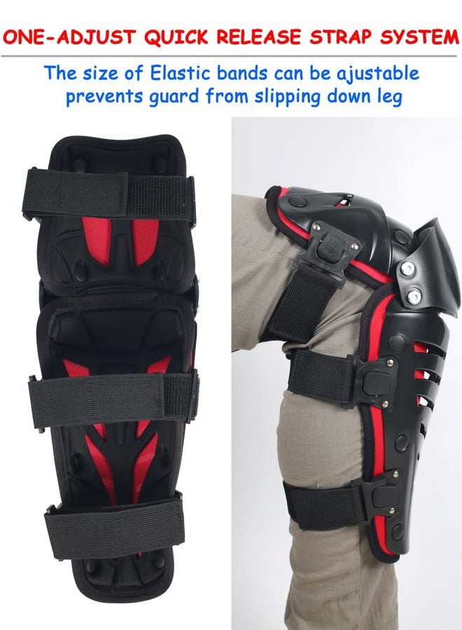 RIDBIKER Motorcycle Knee Shin Guard, Long Leg Pads Crashproof Motorcycle Protective Gear Armor Bendable Adjustable Mtb Knee Pads for Men Motocross Mountain Biking - Image 4