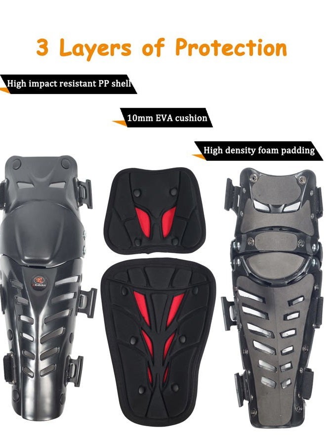 RIDBIKER Motorcycle Knee Shin Guard, Long Leg Pads Crashproof Motorcycle Protective Gear Armor Bendable Adjustable Mtb Knee Pads for Men Motocross Mountain Biking - Image 5