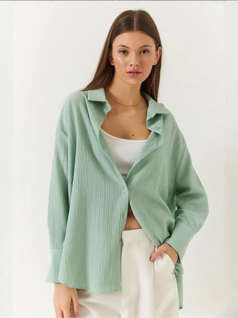 بيانكو لوتشي قميص بوبلين كبير الحجم من لوتشي