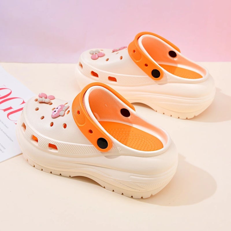 أحذية ثقوب نسائية خفيفة بعجلات كلاسيكية أحذية توري النسائية بزيادة ارتفاع قابل للارتداء تنفس أحذية شاطئية ثقوب بالجملة - Image 3