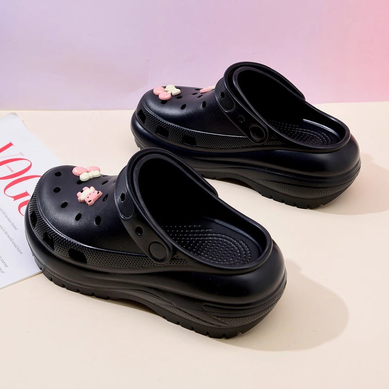 أحذية ثقوب نسائية خفيفة بعجلات كلاسيكية أحذية توري النسائية بزيادة ارتفاع قابل للارتداء تنفس أحذية شاطئية ثقوب بالجملة - Image 5