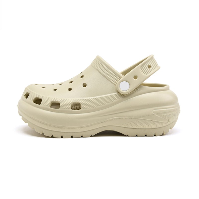 أحذية ثقوب نسائية خفيفة بعجلات كلاسيكية أحذية توري النسائية بزيادة ارتفاع قابل للارتداء تنفس أحذية شاطئية ثقوب بالجملة - Image 1