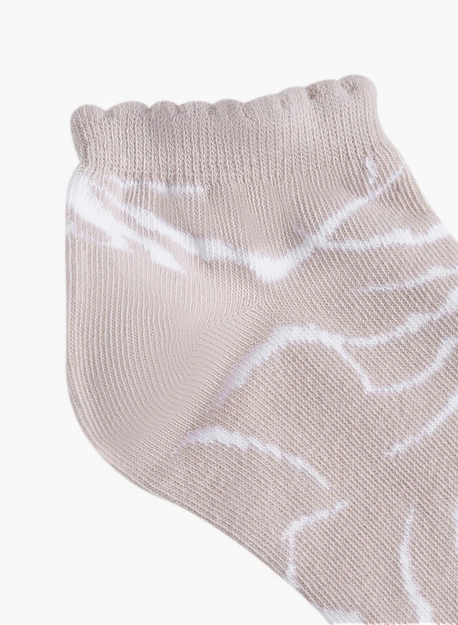 Celeste  Printed Ankle Length Socks - Set of 5 for Women | Best Price UAE