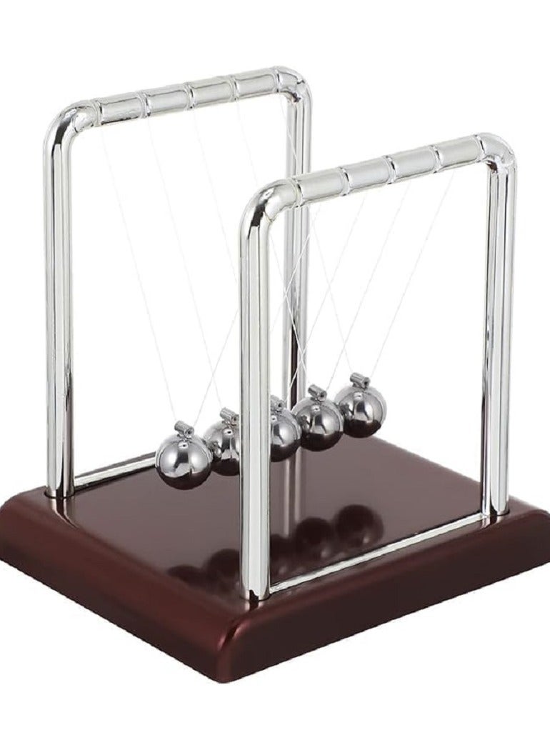 Newton Swings Ball, Physics Toys for Kids, Newton's Desk Toys, Newton's Pendulum, Pendulum Balls, Desk Pendulum Balls and Ladder Plastic Squeeze Toy Ball  - Image 1