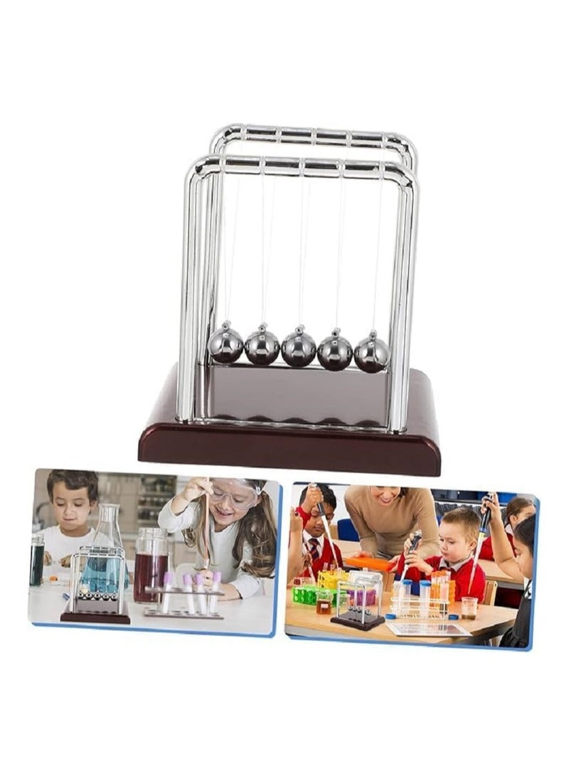 Newton Swings Ball, Physics Toys for Kids, Newton's Desk Toys, Newton's Pendulum, Pendulum Balls, Desk Pendulum Balls and Ladder Plastic Squeeze Toy Ball  - Image 3
