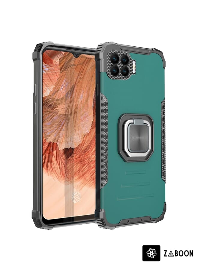 Zaboon Protective Case Cover For OPPO A73 Fierce Warrior Series Armor All-inclusive Shockproof Aluminum Alloy + TPU Protective Case with Ring Holder - Image 1