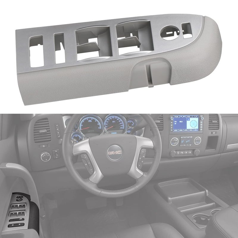 omoZone Window Switch Bezel Cover for 2010-2014 Chevrolet Silverado & GMC Sierra - Front Left Driver Side - Image 4