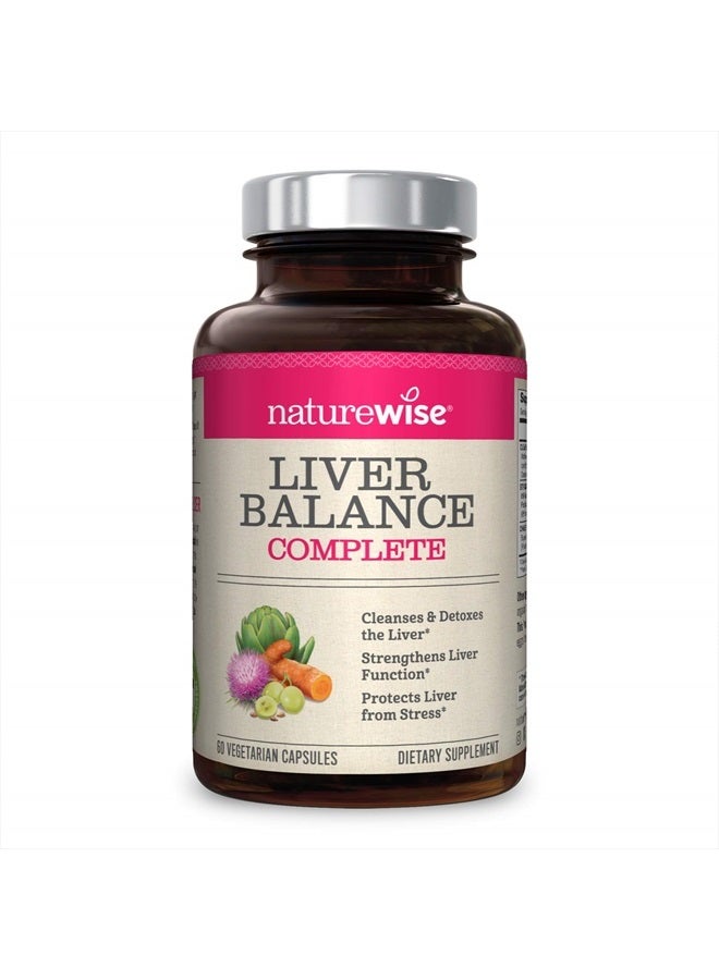 NatureWise Liver Detox Cleanse Supplement (30 Servings) Triple Repair Formula with Milk Thistle, Turmeric, Reishi & Kudzu to Encourage Toxin Removal & Support Normal Function (60 Veg Capsules) - Image 2