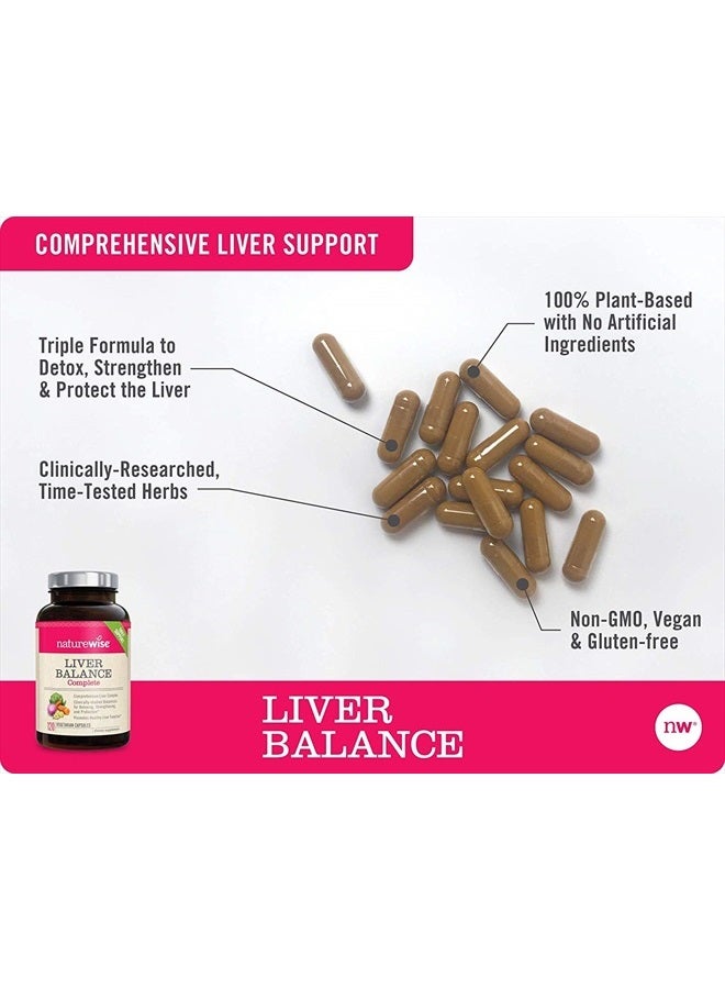 NatureWise Liver Detox Cleanse Supplement (30 Servings) Triple Repair Formula with Milk Thistle, Turmeric, Reishi & Kudzu to Encourage Toxin Removal & Support Normal Function (60 Veg Capsules) - Image 4