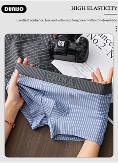DUNISO 3 Pack Men's Briefs Set Men's Cotton Boxers Short Briefs Underwear Breathable and Soft Underpants with High Elastic Waistband  - Image 2