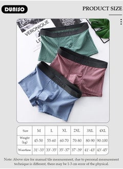 DUNISO 3 Pack Men's Briefs Set Men's Cotton Boxers Short Briefs Underwear Breathable and Soft Underpants with High Elastic Waistband  - Image 4