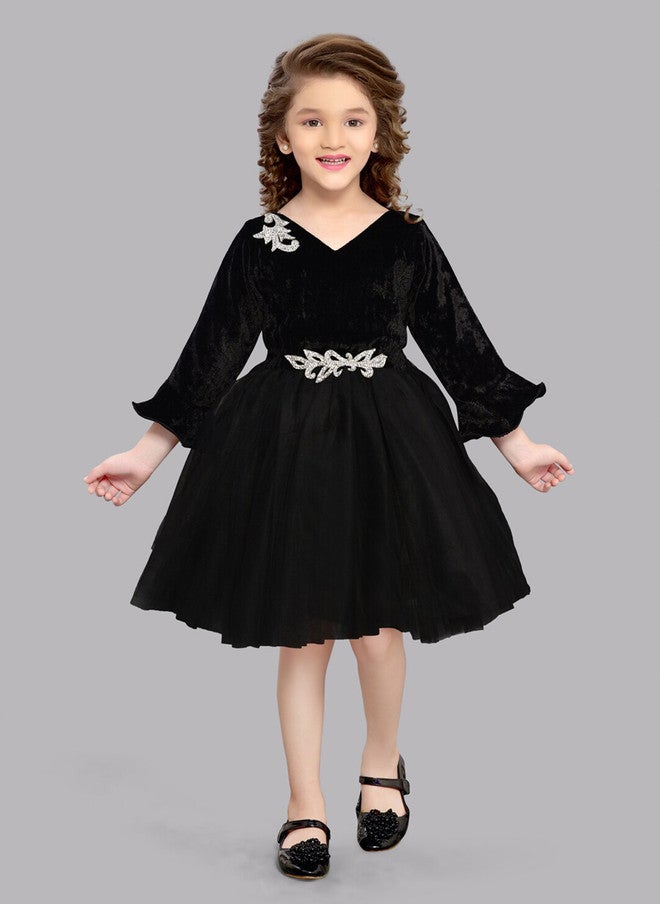 PinkChick فستان أسود ضيق ومتسع للفتيات - Image 1