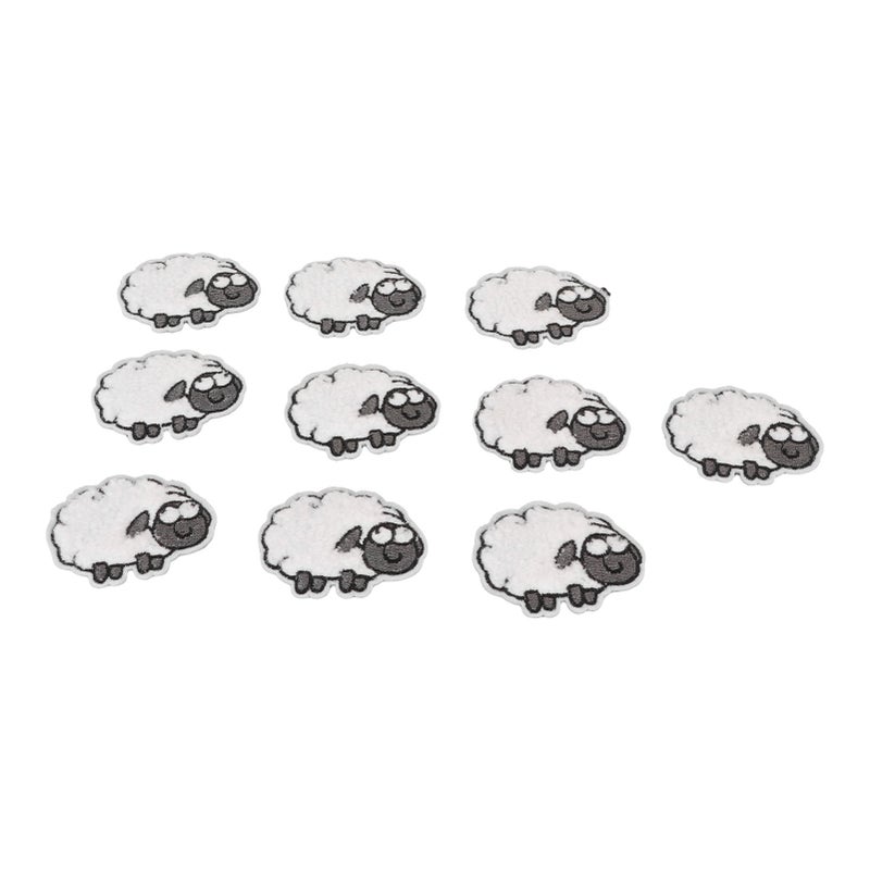 30pcs Cloth Patches Embroidered Iron On Sew On Sheep Shape Clothing Appliques for Jacket Vests Hats Bags - Image 3