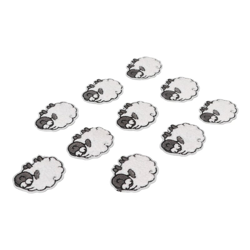 30pcs Cloth Patches Embroidered Iron On Sew On Sheep Shape Clothing Appliques for Jacket Vests Hats Bags - Image 4
