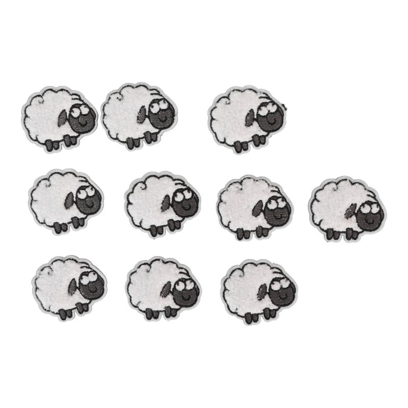 30pcs Cloth Patches Embroidered Iron On Sew On Sheep Shape Clothing Appliques for Jacket Vests Hats Bags - Image 2