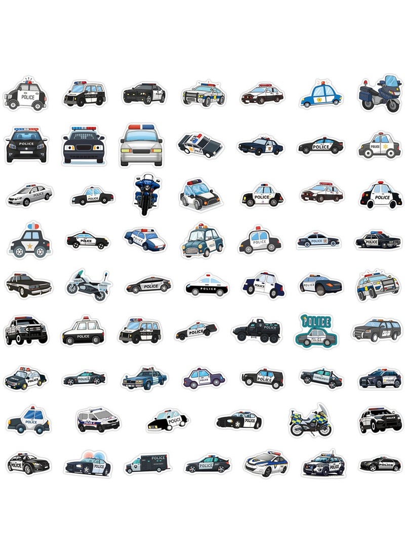 ORAINBOW 60 PCS Police Car Stickers Sports Car Racing Vinyl Waterproof Stickers Party Favors for Water Bottles - Image 4