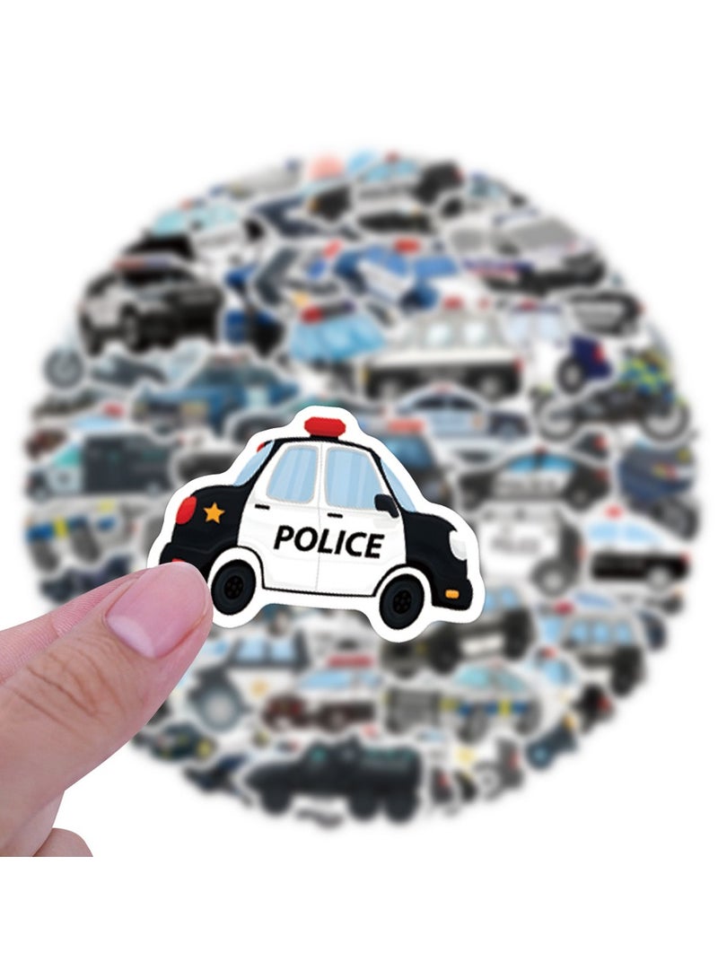 ORAINBOW 60 PCS Police Car Stickers Sports Car Racing Vinyl Waterproof Stickers Party Favors for Water Bottles - Image 5