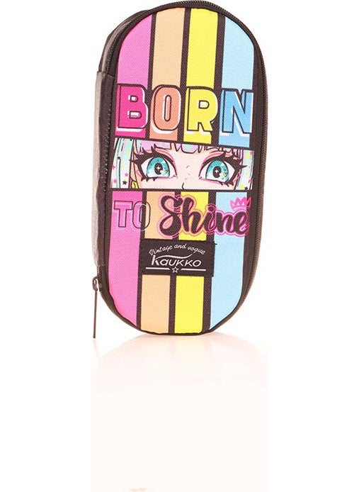 KAUKKO - Nature Special Compartment Pencil Bag Born Shine K2660 - Image 1