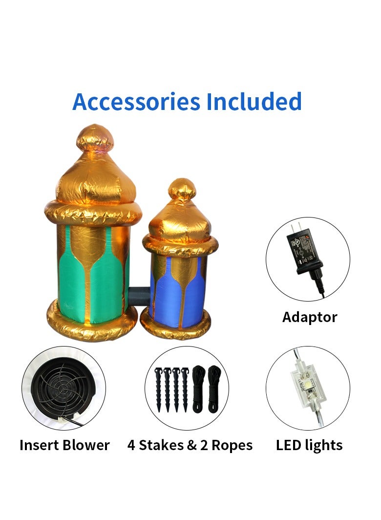 خمسة فانوس رمضان قابل للنفخ - ديكور فانوس رمضان قابل للنفخ - Image 3