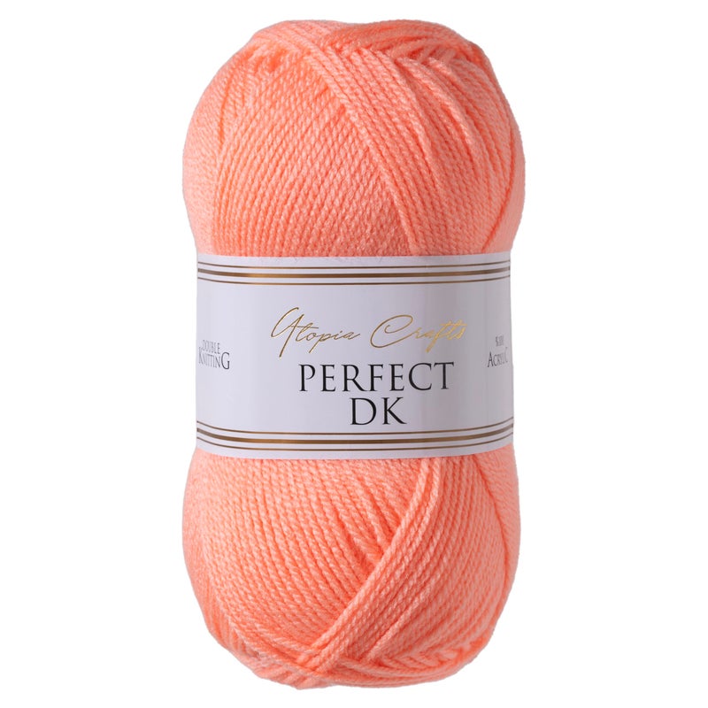 Utopia Crafts DK Double Knitting Yarn 100g Peach Pink