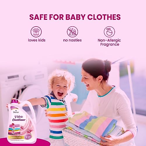 Shatras Eco-Friendly Fabric Conditioner, After Wash Liquid Fabric Softener,Softness, Shine & Long Lasting Freshness, Non Toxic -Pink Lily, 1 Count - Image 5