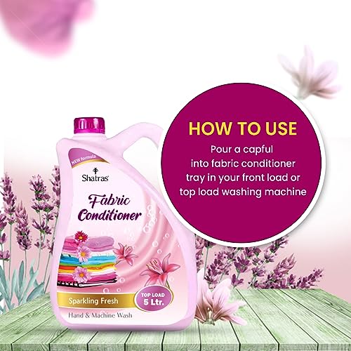 Shatras Eco-Friendly Fabric Conditioner, After Wash Liquid Fabric Softener,Softness, Shine & Long Lasting Freshness, Non Toxic -Pink Lily, 1 Count - Image 3