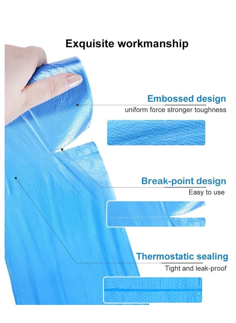 HaHaHai - Garbage Bags 5 Gallon 100 Counts, Handle Tie Large Capacity Trash Bags Good Toughness, No Water Leakage, for Office, Kitchen, Bedroom Waste Bin, Wastebasket Bags(Blue) - Image 1