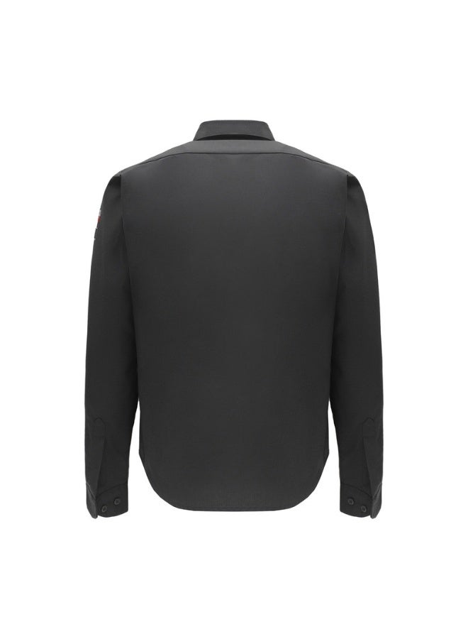 Shield Aramid Flame-Resistant & Anti-Static Long Sleeve Work Shirt – FR  for Industrial, and Oil & Gas Environments GREY COLOR - Image 2