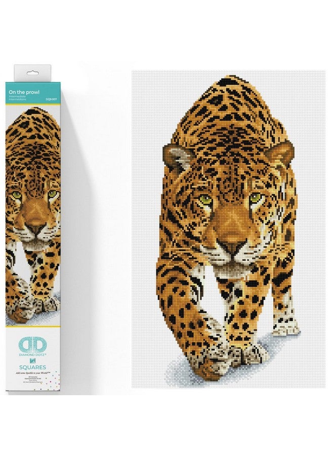 DIAMOND DOTZ On The Prowl Jaguar Diamond Painting Kits for Adults - Diamond Art Kits a Relaxing Creative Craft Kit with Dotz Gems 20.5x12.6 - Image 1