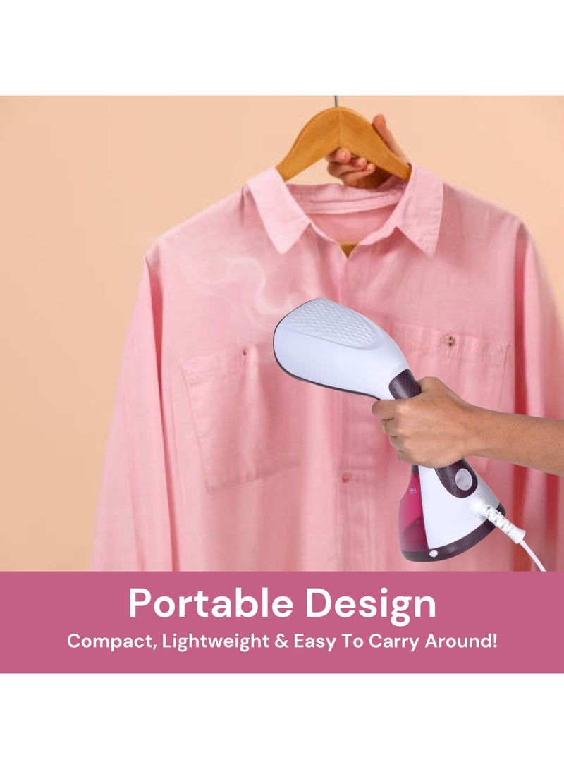 DOMEA Handheld Garment Steamer, 1400W Portable Steamer for Clothes, Fast Heat-Up With 20g/min Steam Output, 220ML Detachable Water Tank, Lightweight Travel Steamer for Fabrics, Curtains & Upholstery - Image 3