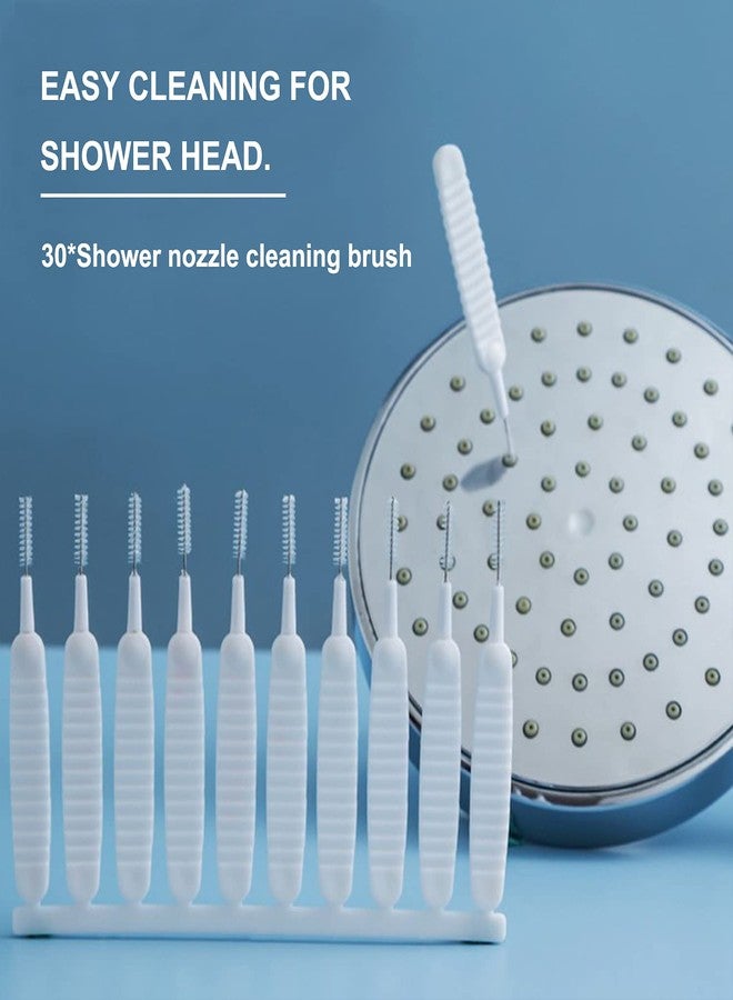 Alnorte 30pcs Shower Nozzle Cleaning Brush Anti-Clogging for Shower Head Cleaning Brush for Pore Gap Clean with Nylon Bristle Non-Slip Handle by Alnorte - Image 2