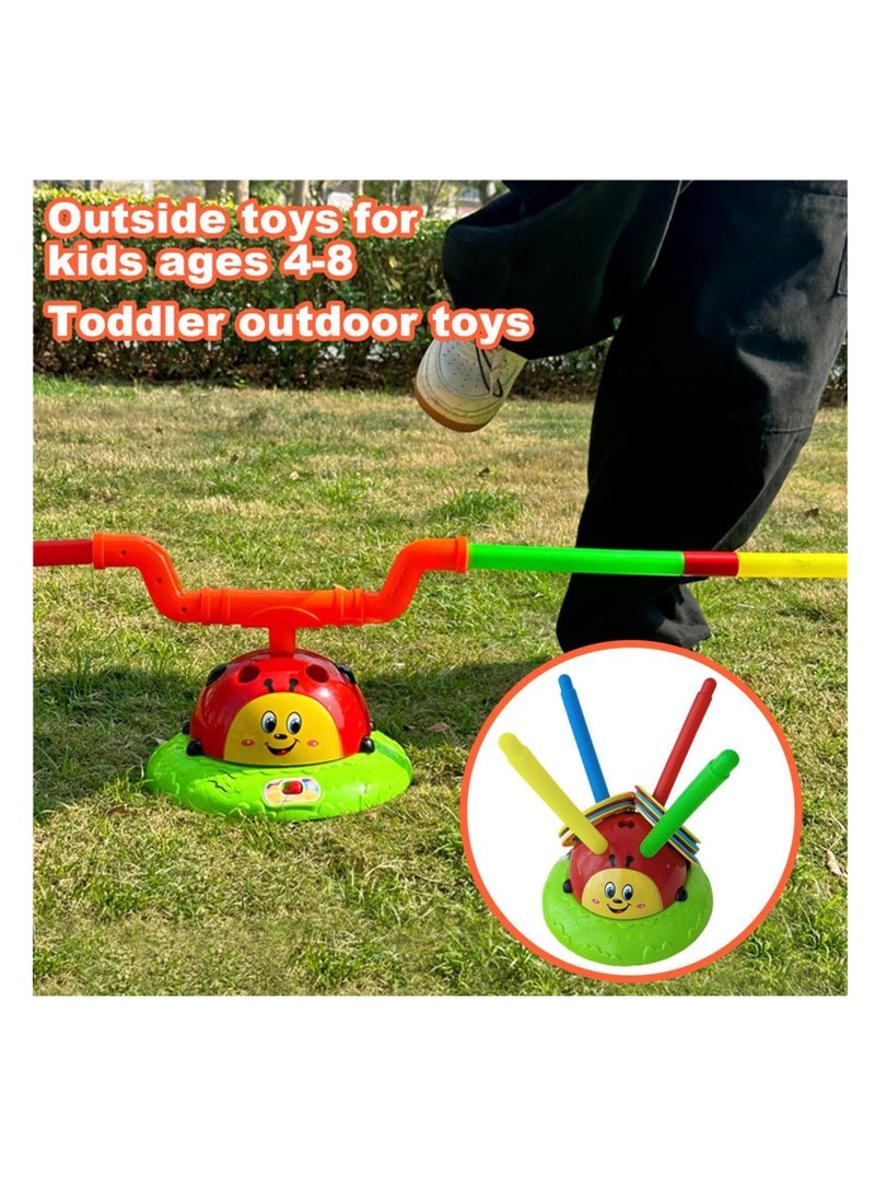 Excefore 2 in 1 Musical Jump, Ring Toss Game Toy, Stomping & Launch Rockets Launchers Toys, Musical Jump Ladybug Fun Toy, Kids Party Games, Kids Indoor Outdoor Toys for Boys Girls Age 4-8  - Image 5