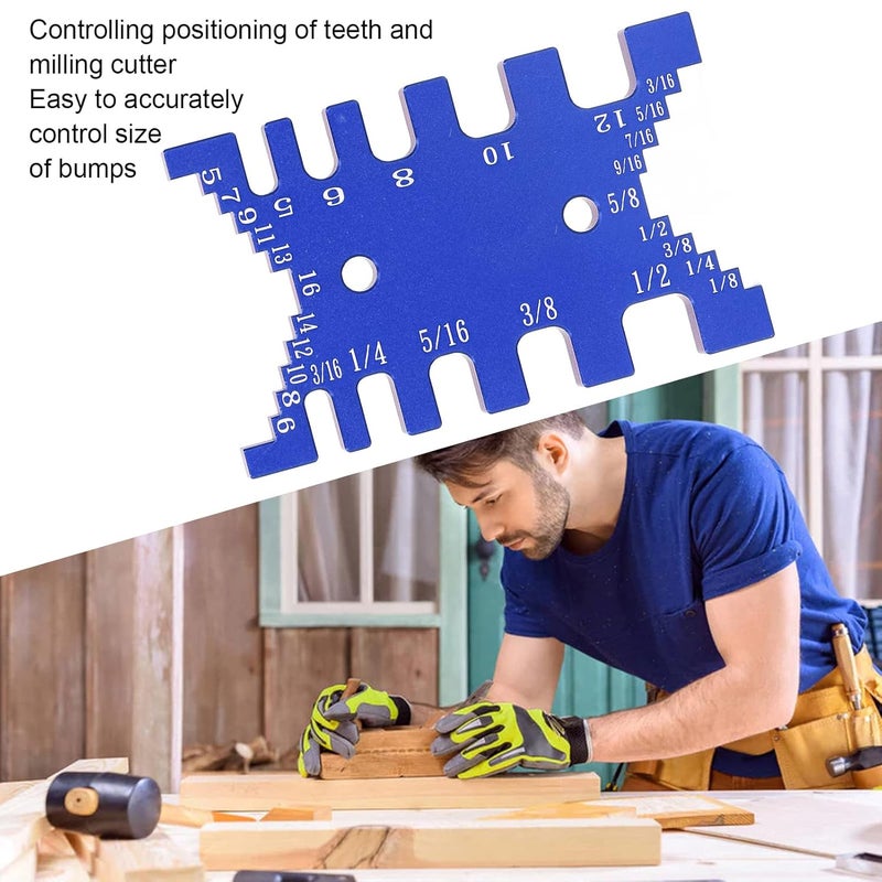 ZKEOOIVAgrfyz3psne 11 قالب دوفتيل مقياس تدبيس ألومنيوم بمقياس متري وإمبراطوري أداة النجارة - Image 4