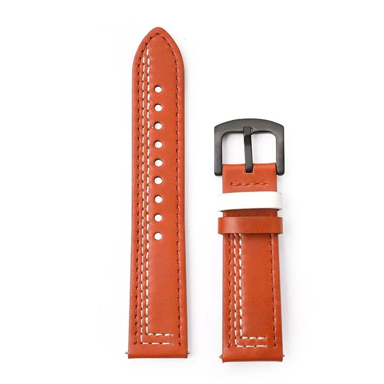 Bluejw 20mm 22mm Replacement Genuine Leather Watch Strap Belt for Huawei Samsung Garmin Watch Bracelet - Image 1