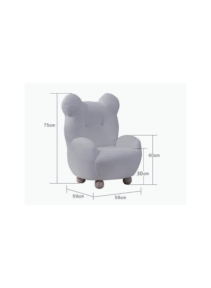 Poppins Home Kids Adorable Cartoon Bear Sofa Chair A Cozy and Cute Seating Solution (Lake Blue)  - Image 2