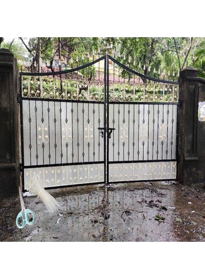 SAI PRASEEDA SAI PRASEEDA UV Resistant 3 X 15 Feet PVC Gate Sheet_Grill Sheet_Gate Covering Sheet_Balcony Saftey Sheet_Privacy Sheet_White Color_with 1 Scissor_50 Tags SPGST24 - Image 1