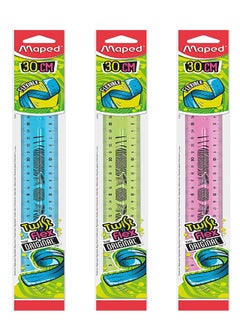 3-Piece Flexible Ruler 30cm Multicolour - pzsku/ZD99F036EEF13450AD45AZ/45/_/1653322661/1cf10f91-5616-49df-bdf7-ec8b3d782cce