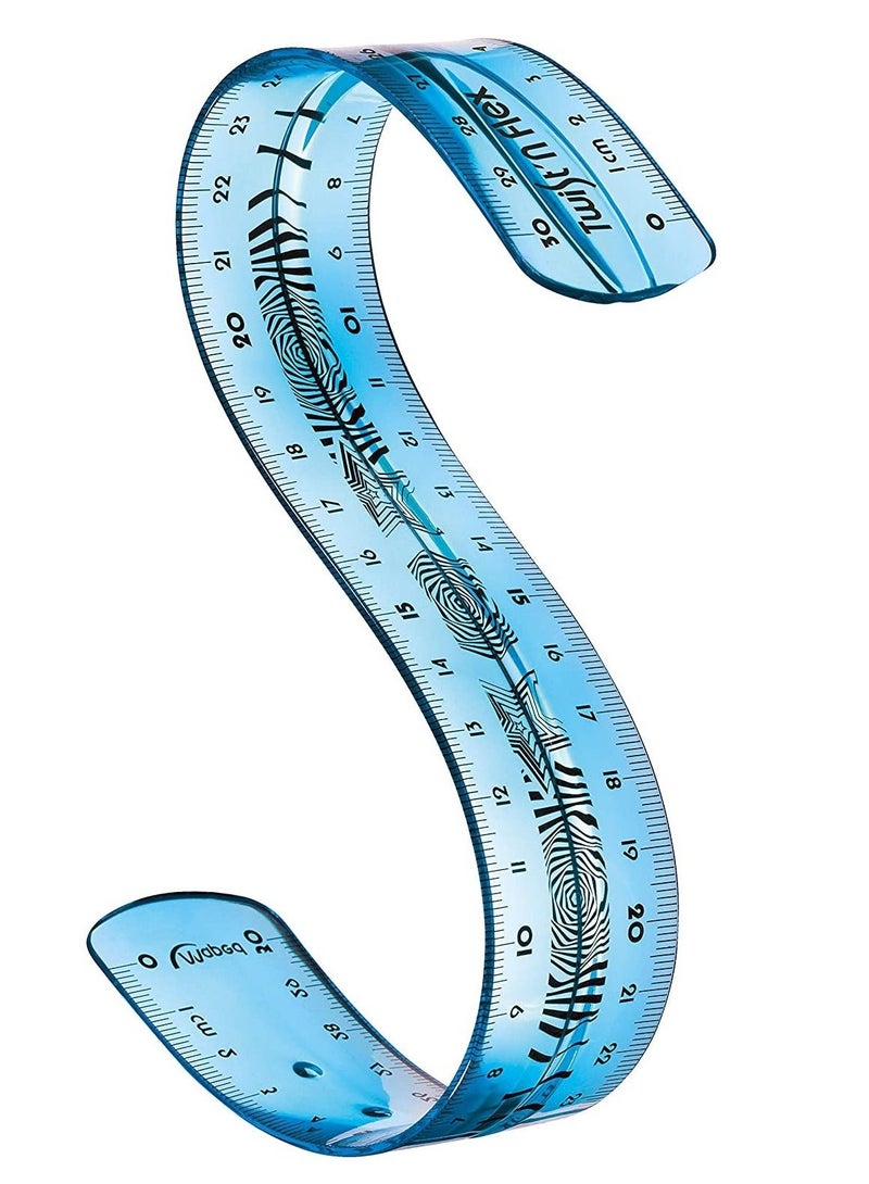 Maped مسطرة مرنة مكونة من 3 قطع 30 سم متعددة الألوان - Image 3