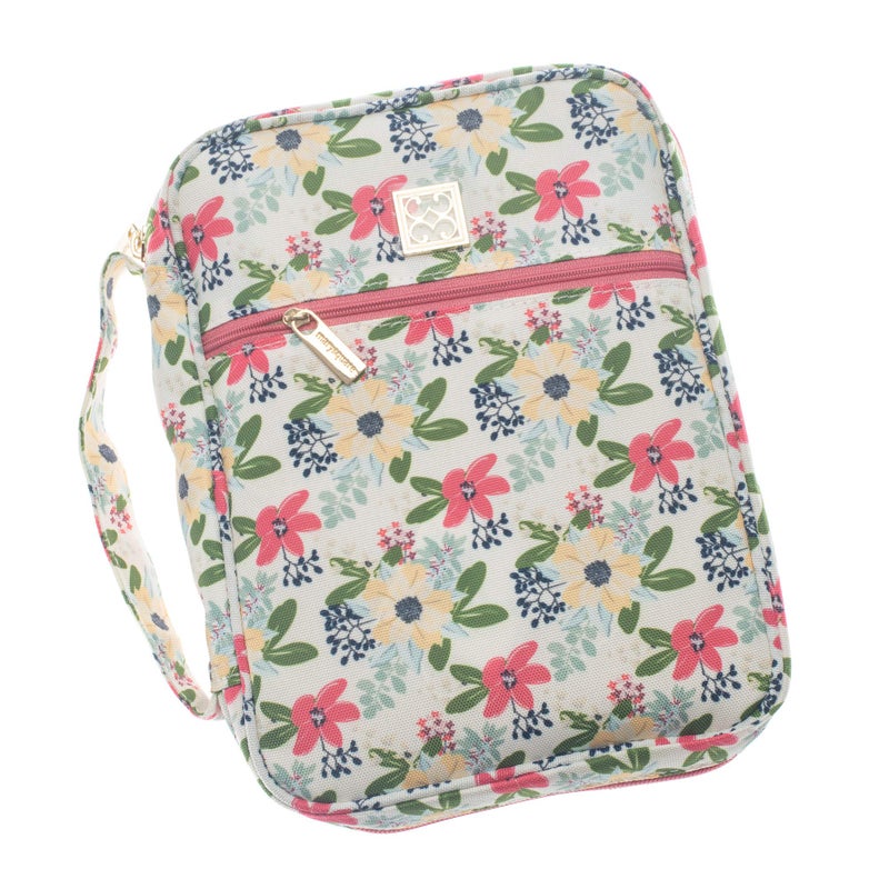 Mary Square Amelia Floral Bible Cover Case 8 x 10.5 with Handle