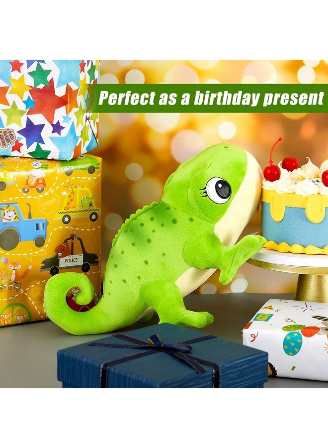 Zhanmai Chameleon Stuffed Animal Cute Chameleon Plush Doll Green Soft Stuffed Toy for Birthday Baby Shower New Year Party Festival Supplies, 11.8 Inches - Image 5